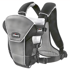 Chicco Magic UltraSoft Air 嬰兒揹帶, 雙向使用, 3D透氣網眼, 適用於7.5-25磅嬰兒, 15 x 35 x 42cm, 經典灰黑色
