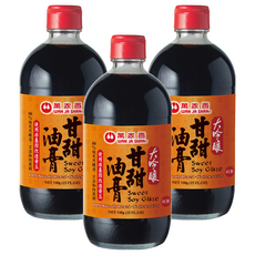 萬家香 大吟釀甘甜油膏, 台灣首創無防腐劑, 純釀造不含人工色素, 510g, 3瓶