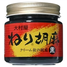 大村屋 滑順黑芝麻醬, 精選高品質黑芝麻, 奶油狀質地, 蜂蜜調味, 130g, 1罐