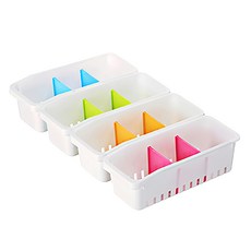 KEYWAY 比美收納盒 附隔板 中, 白色, 1個