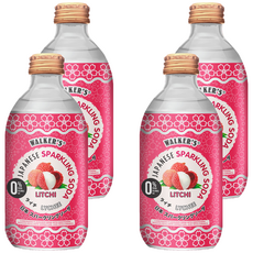 WALKER'S 無糖荔枝風味氣泡飲, 290ml, 4瓶
