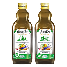 Costa d'Oro 頂級冷壓初榨橄欖油 未過濾，添加維生素B12，750毫升, 2瓶