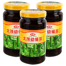 大茂 幼條瓜，調味聖品，早餐的絕配, 375g, 3罐