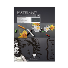 Clairefontaine CF-PASTELMAT PAD N ̊6 粉彩砂卡紙本 上方封膠 CF-96004 全黑 360g, 12張