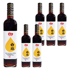 龍宏 輕焙初榨 白麻純香油, 500ml, 6瓶