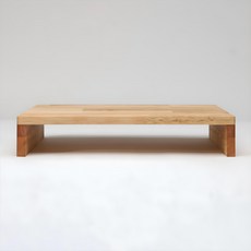 The Groomall 橡膠木 1層 迷你螢幕架, 混合顏色