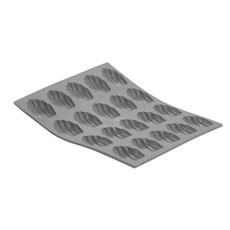 de Buyer 畢耶 全球專利矽金烤模系列 20格迷你瑪德蓮烤模, 1個, 單色