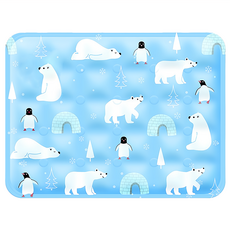 毛皇上 寵物涼感凝膠墊 XL(90 x 60cm) 藍色企鵝, 1個