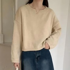 FB3002 長袖針織毛衣 棉20%+聚酯纖維80%, 肩寬57cm + 胸寬54cm + 全長47cm + 袖長42cm, 米駝