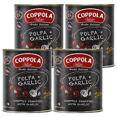 COPPOLA 柯波拉 大蒜切丁番茄基底醬, 無麩質, 無鹽無糖, 全自然, 400g, 4罐