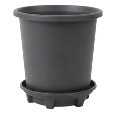 小果汀 樹脂加侖盆 Y390, 黑色, 1個