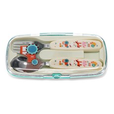 Rex LONDON 兒童餐具3件組, 湯匙 + 叉子 + 收納盒, 農家樂, 1組