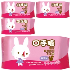 US baby 優生 口手臉柔潤濕巾 無添加, 70張, 4包