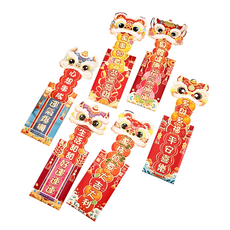 bebehome 好運連連立體抽拉式創意紅包袋 9x17公分, 6個