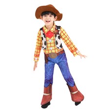 愛北鼻之家 萬聖節玩具總動員表演服 Set, 胡迪連身褲+領巾+不織布帽, 胡迪警長, 1組