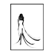 女王的台步 掛畫, 黑色