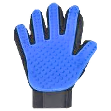 skylife 梳毛手套, 清潔按摩,去除毛髮, 藍色, 1個