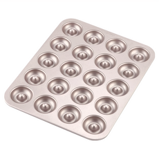 CHEFMADE 學廚 香檳金20連迷你甜甜圈蛋糕模, 1個