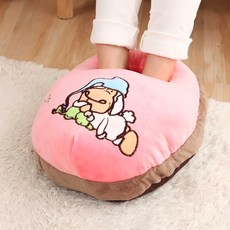 Cotton Field 棉花田傢飾 超柔貼布刺繡小狗暖腳枕, 粉色, 小狗 粉色