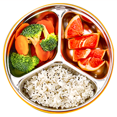 德利生活 304不鏽鋼加深分格餐盤 附蓋子 三格款, 單件, 1個