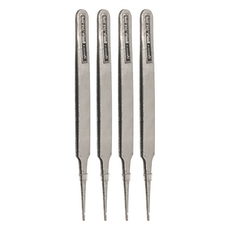 理享家 無磁性不鏽鋼防滑鑷子 Set 4件組 超細型 110mm, 1組, TS-14