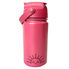 GRECH & CO. 吸管水壺 食品級304不鏽鋼 真空密封長效保溫, 玫瑰紫, 420ml, 1個