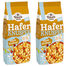 Bauck Muhle 寶客 無麩質堅果燕麥脆片，德國原裝進口，無人工添加物, 300g, 2包