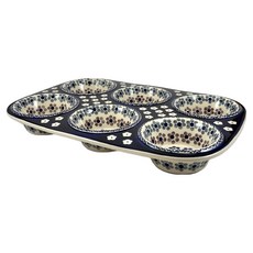 MANUFAKTURA 波蘭陶 孔雀眼小花系列 馬芬模具烤盤, 1個