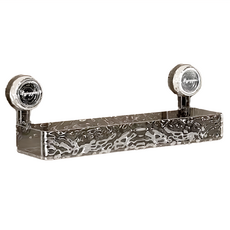 浴室波紋置物架 吸盤款, 透明白/透明灰, 36*9.5*12.3CM, 塑膠材質, 1個