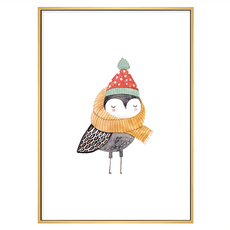 有框畫 聖誕節來的小鳥, 59.4 x 42cm, 木框