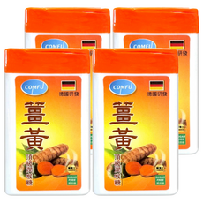 COMFU 康甫 薑黃頂級潤喉糖, 德國研發, 無糖, 18g, 4盒