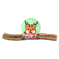 CHIKEN 奇啃 歐洲天然紅鹿角 L, 鹿角, 1個, 90g