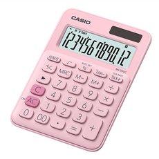 CASIO 卡西歐 12位數馬卡龍繽紛計算機 MS-20UC-PK 145 x 100 x 20mm 110g, 草莓粉, 1個