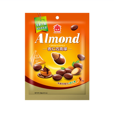 義美 杏仁巧克球 牛奶巧克力 三角包, 1袋, 128g