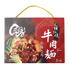 天蘊 天饌紅燒半筋半肉牛肉麵 540g牛肉調理包+80g麵條+15g牛油調理包, 1.27kg, 1盒