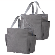 BangJiaShi 幫家適 日式拉鍊保溫包, 大號, 灰色, 2個