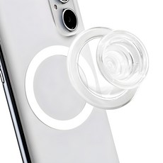 Home Planet MagSafe 相容 水晶 透明 智慧手機握把支架, 1個