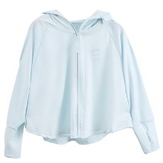 兒童涼感防曬外套 素色款, UPF50+防曬係數, 3XL(130~140cm), 藍熊