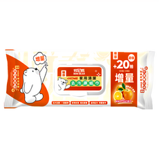 BENI BEAR 邦尼熊 家用清潔去污濕紙巾 （60抽+20抽）, 200mmx220mm, 3包