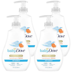 babydove 孩童保濕乳液 384ml 親膚 長效保濕, 4瓶