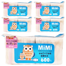 MiMi 咪咪 粗軸棉棒 600支, 5包