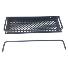 浴室置物架 有桿有鈎, 40 x 12 x 4.5cm, 黑色, 1個