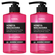 KUNDAL 昆黛爾 蜂蜜澳洲堅果保濕潤膚乳 Jasmine Woody, 500ml, 2瓶