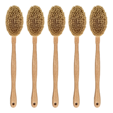 Braun Wettberg 珀薇 德國製馬毛植纖 長柄強勁沐浴按摩刷, 單色, 1支, 5支