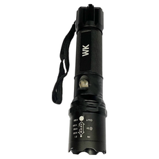 WK USB充電LED手電筒 美國原裝進口T6燈泡 伸縮變焦, WK-LEDR01, 1個