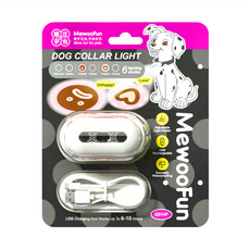 MewooFun 喵乎汪也 寵物夜遛投影燈 6種照明模式 USB充電, 1個, 心情預報 清新粉