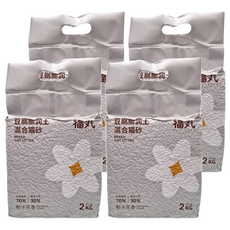 FUKUMARU 福丸 豆腐膨潤土混合貓砂 2kg, 梔子花, 4袋