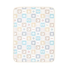 PUKU 藍色企鵝 眠眠安睡保潔防濕墊, 1個, 慵懶麥田