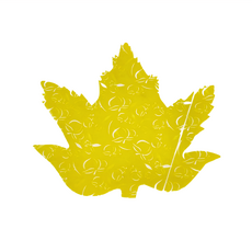 Ideal Wrapping 毅典 麻糬葉, PE材質耐熱80°C, 一次性使用, 黃楓葉, 1組