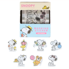 sun-star 抽取式卡通貼紙 史努比日常漫步, 紙質, 7種樣式各20張，共140張, 1組